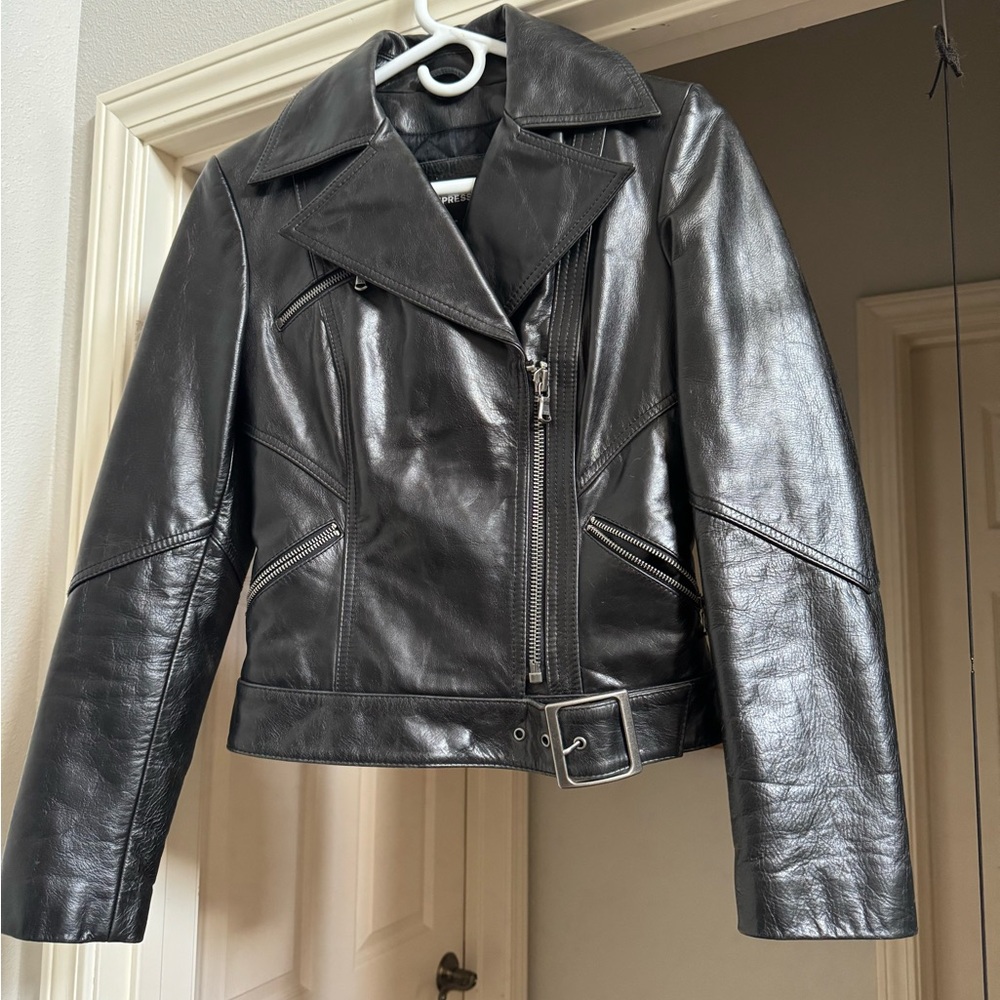 Express leather jacket 
Size XS